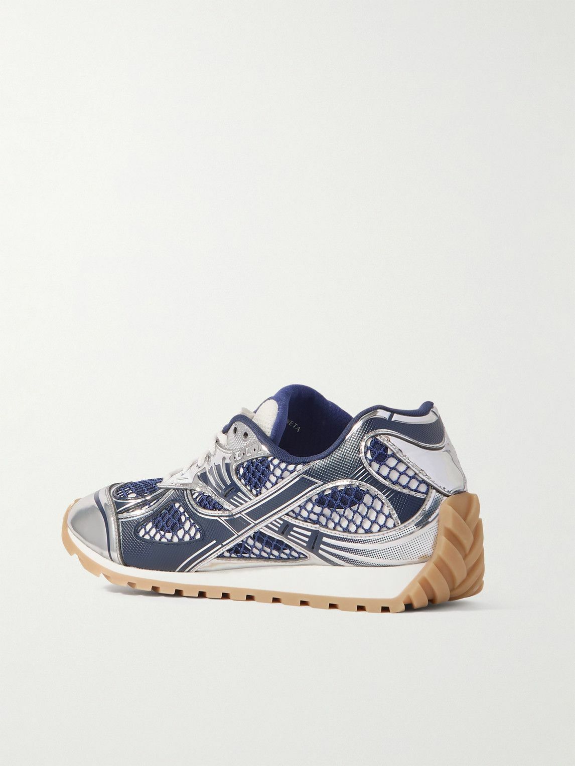 スニーカー BOTTEGA VENETA  Stretch Mesh Sneakers Bottega Veneta - Orbit Metallic Rubber and Mesh Sneakers
