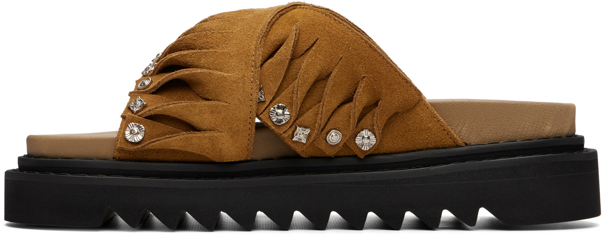 Toga Virilis Tan Suede Sandals
