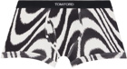 TOM FORD Black & Off-White Swirl Boxer Briefs