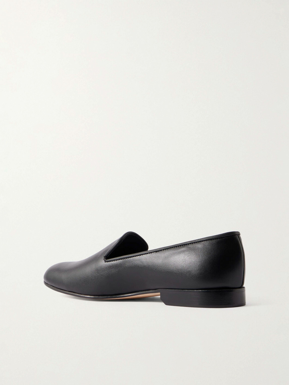 George Cleverley - Albert Leather Slippers - Black