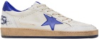 Golden Goose White & Blue Ball Star Sneakers