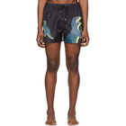 Paul Smith Black Dino Classic Swim Shorts