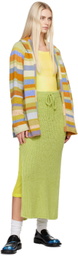 The Elder Statesman Green Selerino Net Midi Skirt