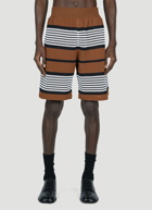 Burberry - Striped Track Shorts in Brown