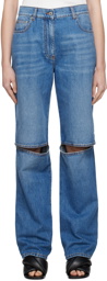 JW Anderson Blue Cutout Jeans