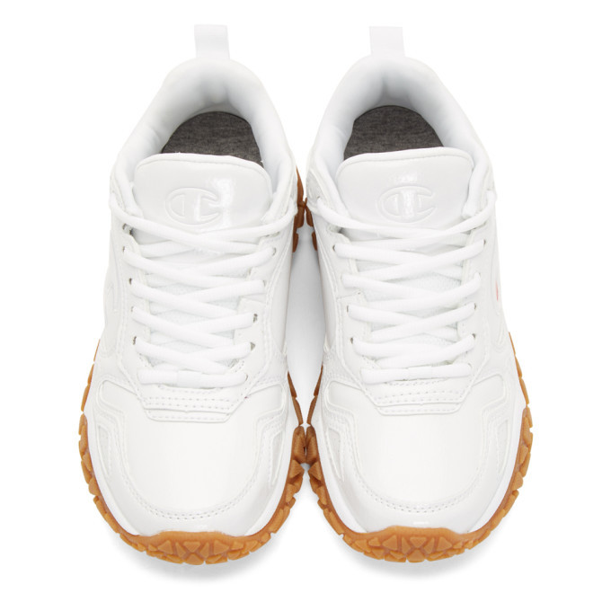 Champion reverse weave white rally hot sale script sneakers