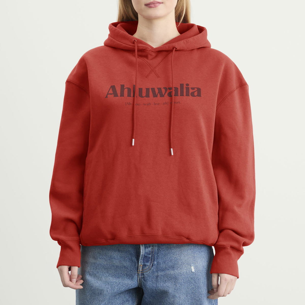 Ahluwalia Women's Logo Hoodie in Rust