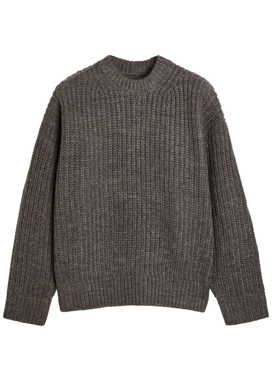 Mki Miyuki Zoku Ribbed Knit Jumper Charcoal
