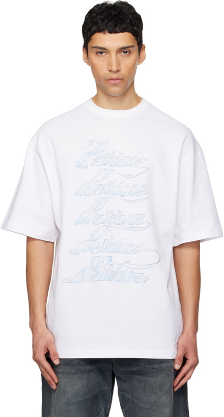 Photo: We11done White 'WE11DONE' Multi Logo T-shirt