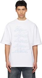 We11done White 'WE11DONE' Multi Logo T-shirt