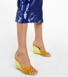 Amina Muaddi - Lupita PVC wedge mules