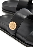 Tory Burch Romy Sport Leather Sliders Black