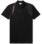 Alexander McQueen - Harness-Detailed Cotton-Piqué Polo Shirt - Black