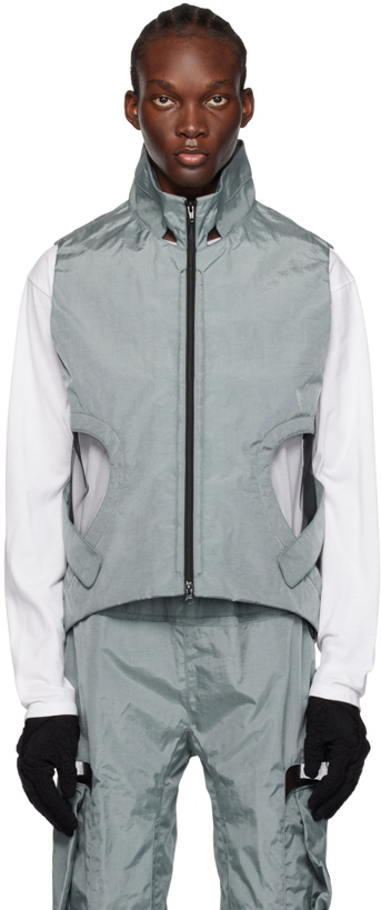 Photo: HOKITA Gray Paneled Vest