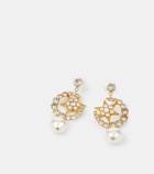 Jennifer Behr Kepler embellished gold-plated drop earrings