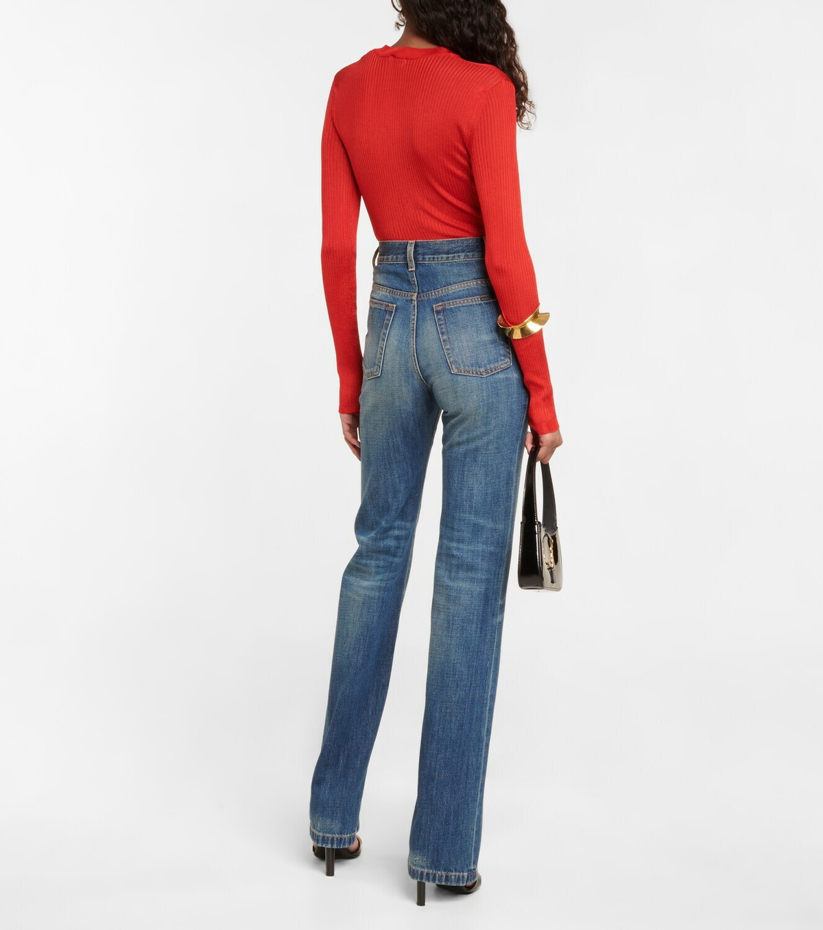 【送料&関税込】Saint Laurent 70s High Waist Straight Leg Je Saint Laurent - Serge 70s high-rise straight jeans Saint Laurent