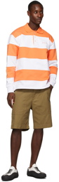 Jacquemus Orange & White 'Le Polo Rayures' Polo