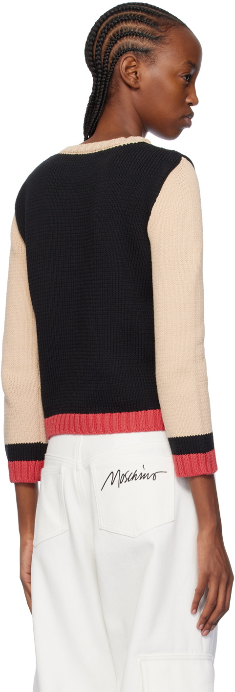 Moschino Multicolor Intarsia Sweater