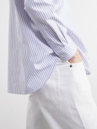 TOTEME - Striped Cotton-Poplin Shirt - Blue