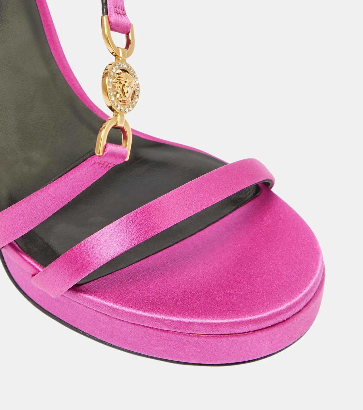 Versace Medusa '95 embellished satin sandals Versace