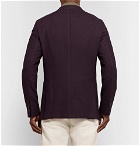 Boglioli - Merlot K-Jacket Slim-Fit Garment-Dyed Felted Wool Blazer - Men - Purple