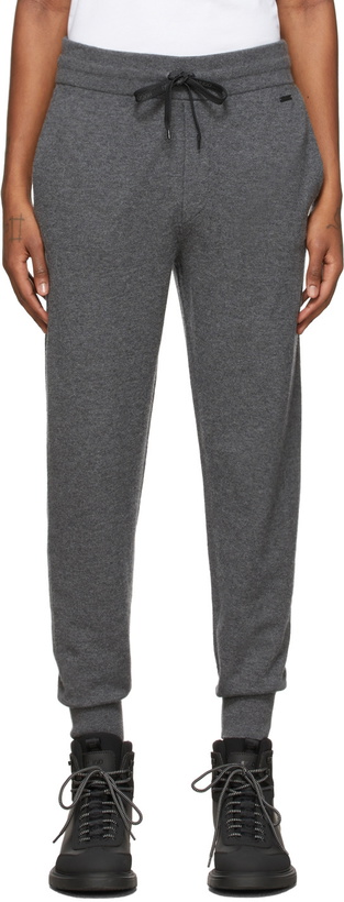 Photo: Hugo Grey Virgin Wool & Cashmere Regular Fit Lounge Pants