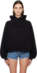 Alexander Wang Black Oversize Logo Hoodie