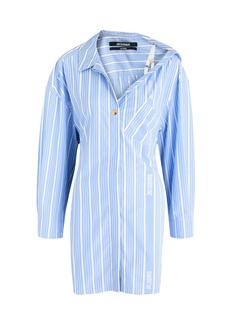 【関税&送料込み】Jacquemus Le Mini Robe Shirtdress Jacquemus La Mini Robe Chemise Striped Cotton Shirt Dress