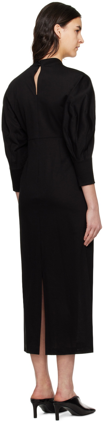 Mame Kurogouchi Black Balloon Midi Dress