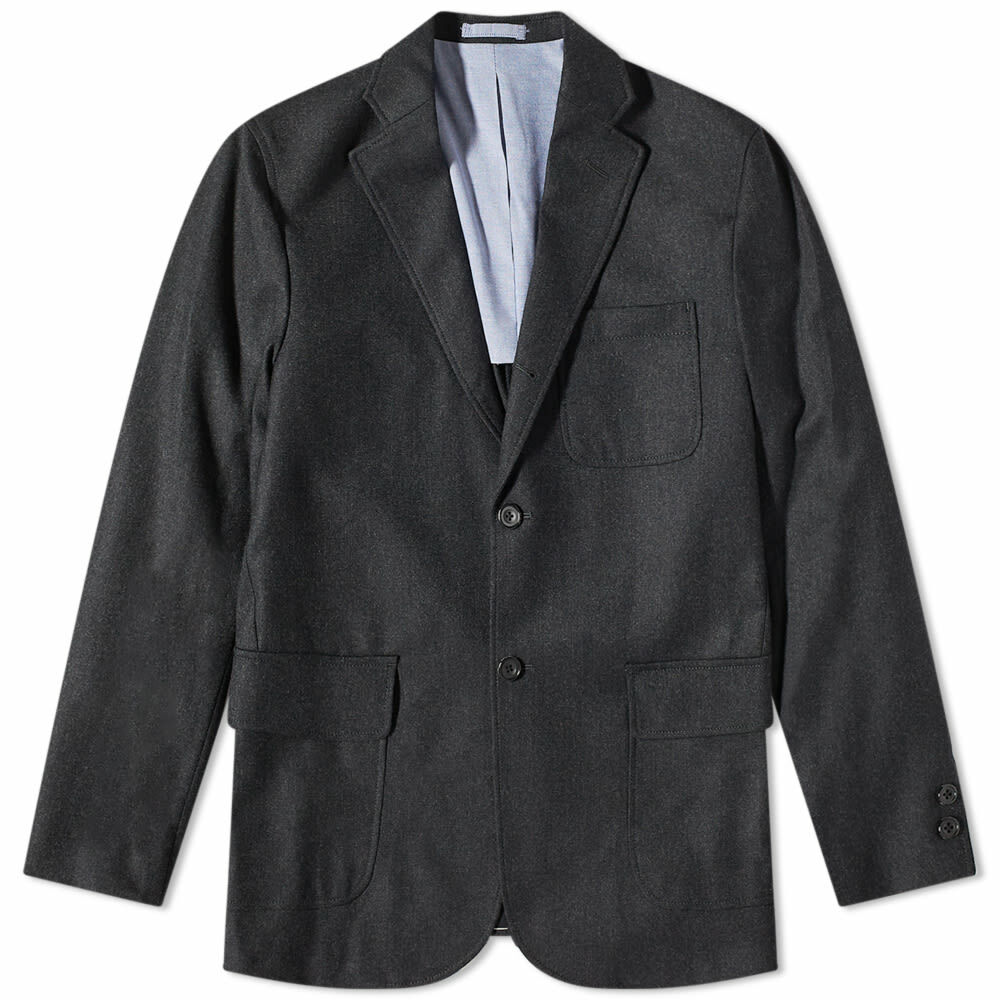 Beams Plus Men's 3B Flannel Jacket in Charcoal Grey Beams Plus