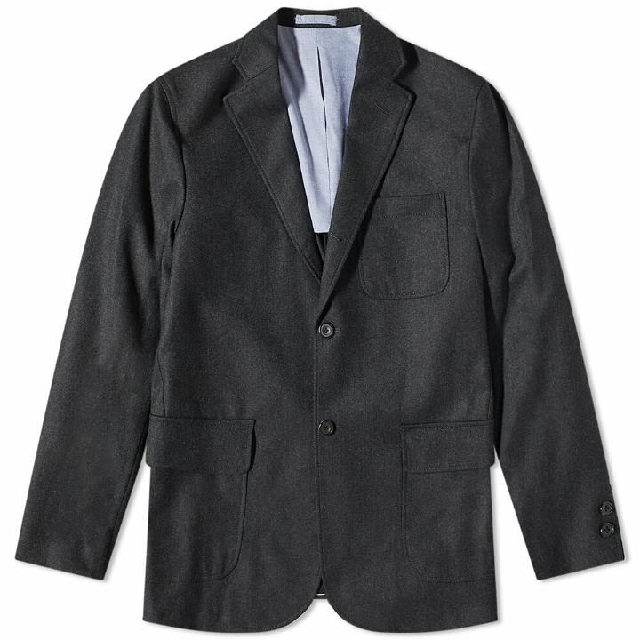 Photo: Beams Plus Men's 3B Flannel Jacket in Charcoal Grey