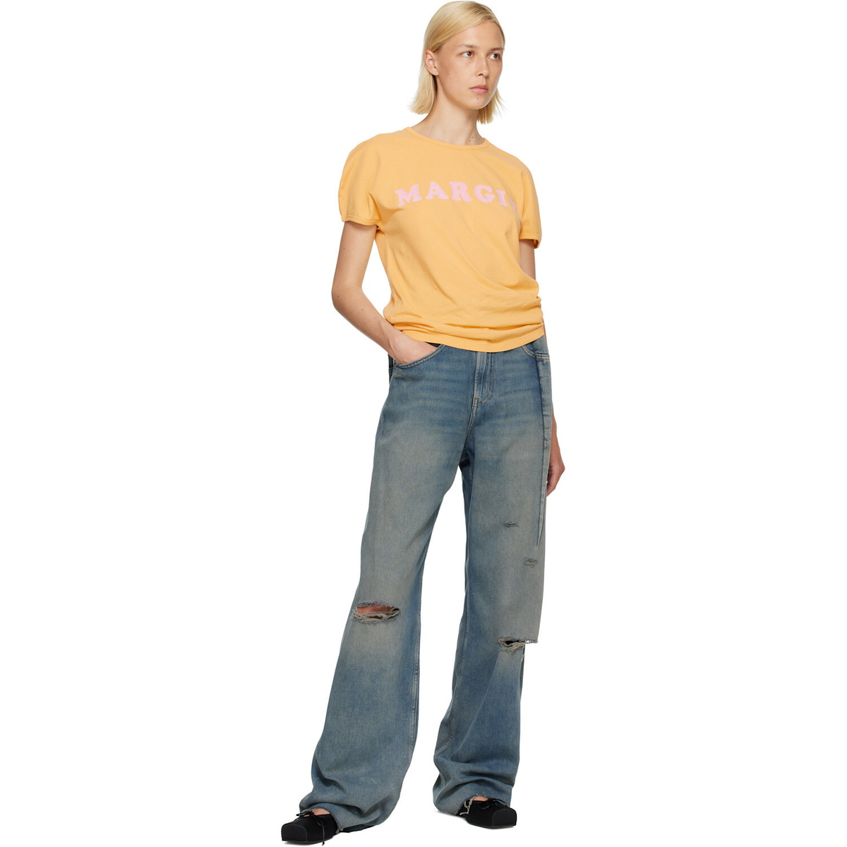 MM6 Maison Margiela Blue Aged Denim Jeans