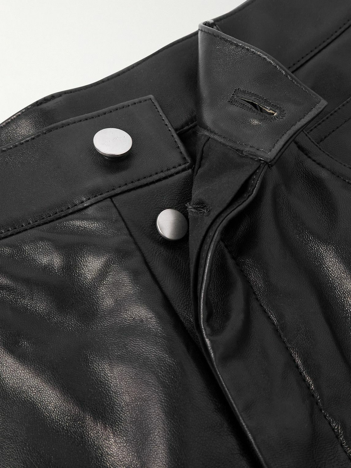 Rick Owens - Bolan Banana Flared Zip-Detailed Waxed-Leather