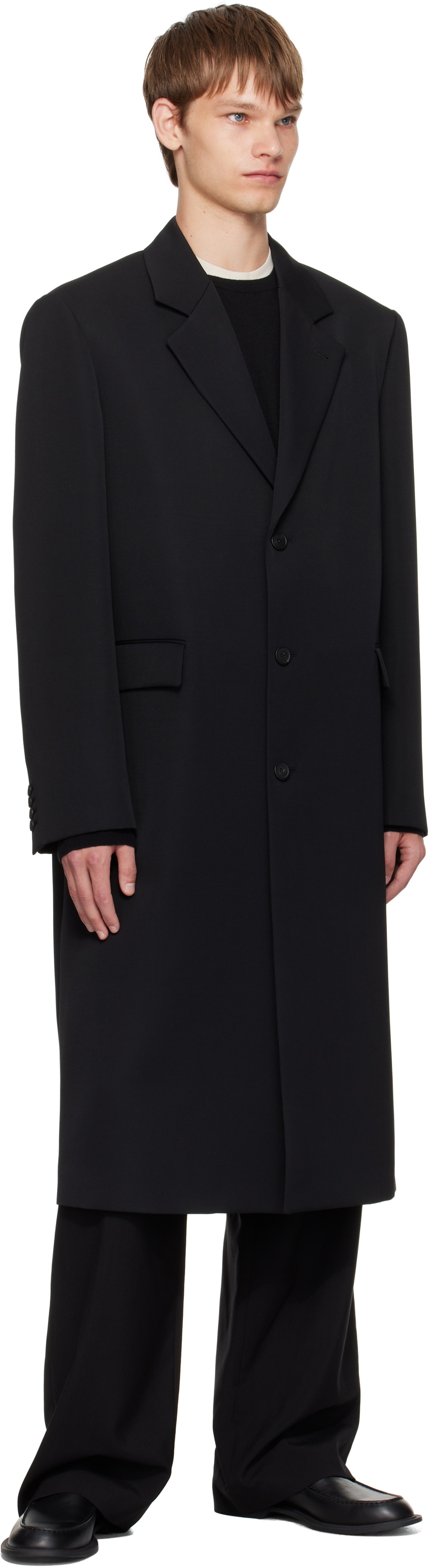 The Row Black Compa Coat