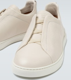 Zegna - Triple Stitch leather sneakers with concealed laces