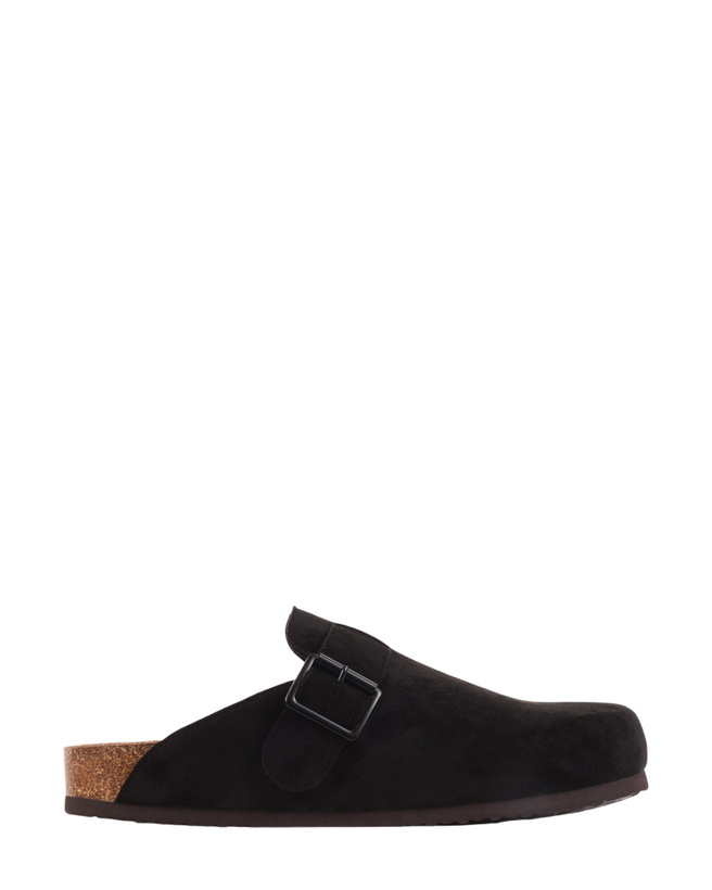 Photo: Steve Madden Clog Loafers in Black Fabric