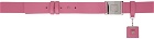 Wooyoungmi Pink Leather Button Belt