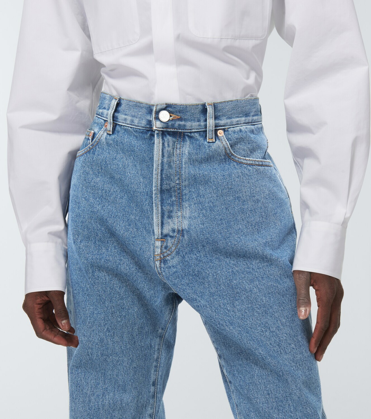 Avalon High-Rise Seamed Tapered Denim Jeans main image 0