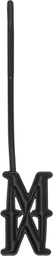 Max Mara Black Leather Monogram Keychain