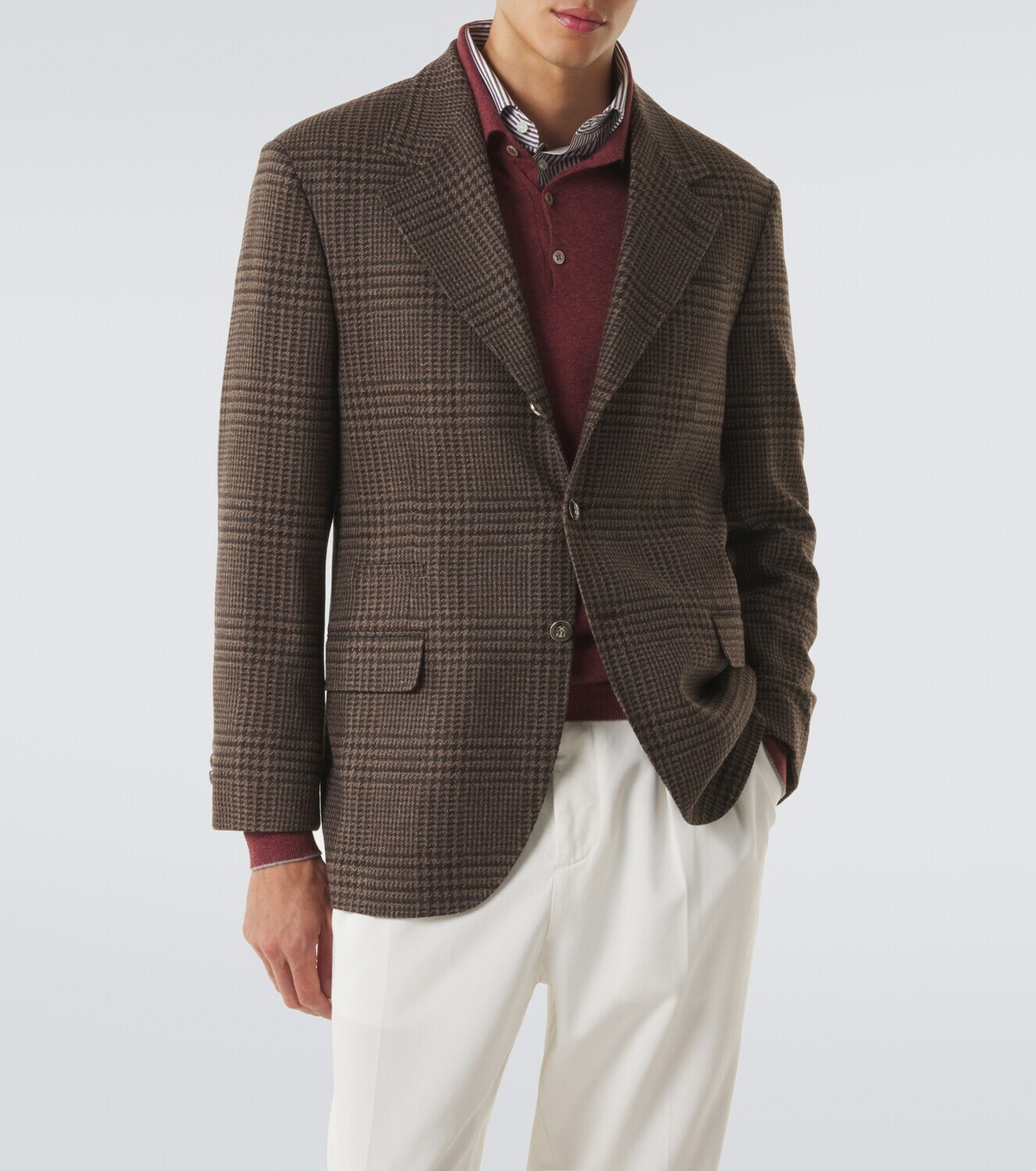 Brunello Cucinelli Checked cashmere blazer