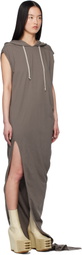 Rick Owens DRKSHDW Brown Hollywood Edfu T Maxi Dress