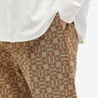Gucci Men's Horse Bit Monogram Drawstring Pant in Tan