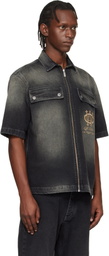 Off-White Black Zip Bowling Denim Shirt