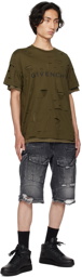Givenchy Khaki Cutout T-Shirt