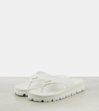 Prada Leather-trimmed thong sandals