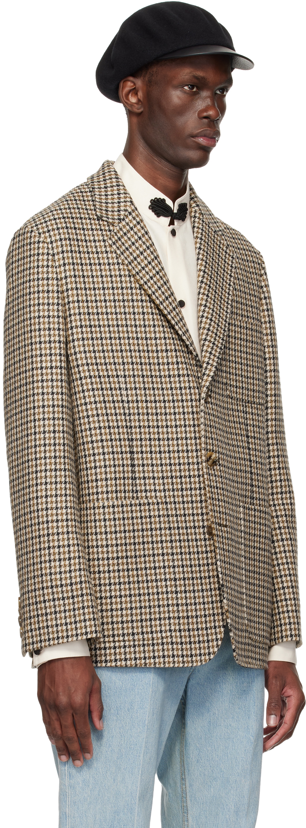 Valentino Beige Single-Breasted Blazer