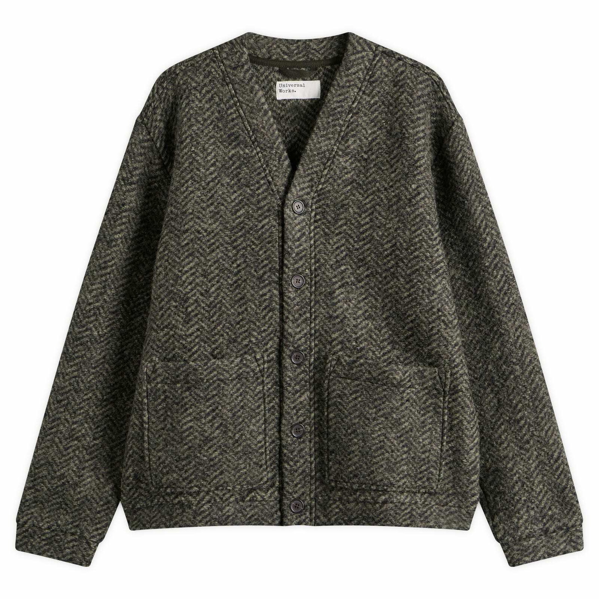 Universal Works Men's Tweed Kyoto Work Jacket in Stone Universal Works
