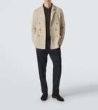 Lardini Double-breasted virgin wool blazer