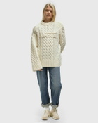 ROTATE Birger Christensen KNIT CABLE CREWNECK Beige Womens Pullover