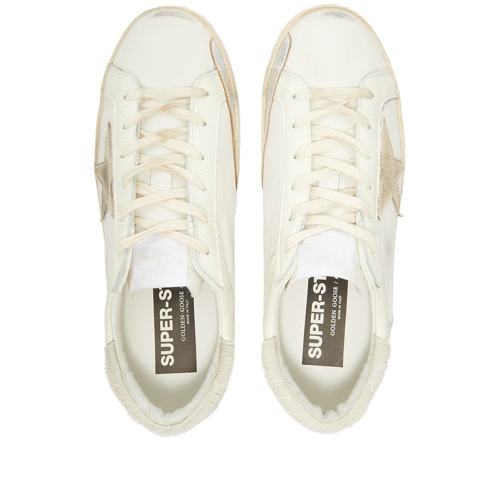 Golden Goose Women's Super-Star Leather Sneakers in White/Cream